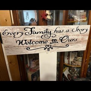 Wood sign with saying